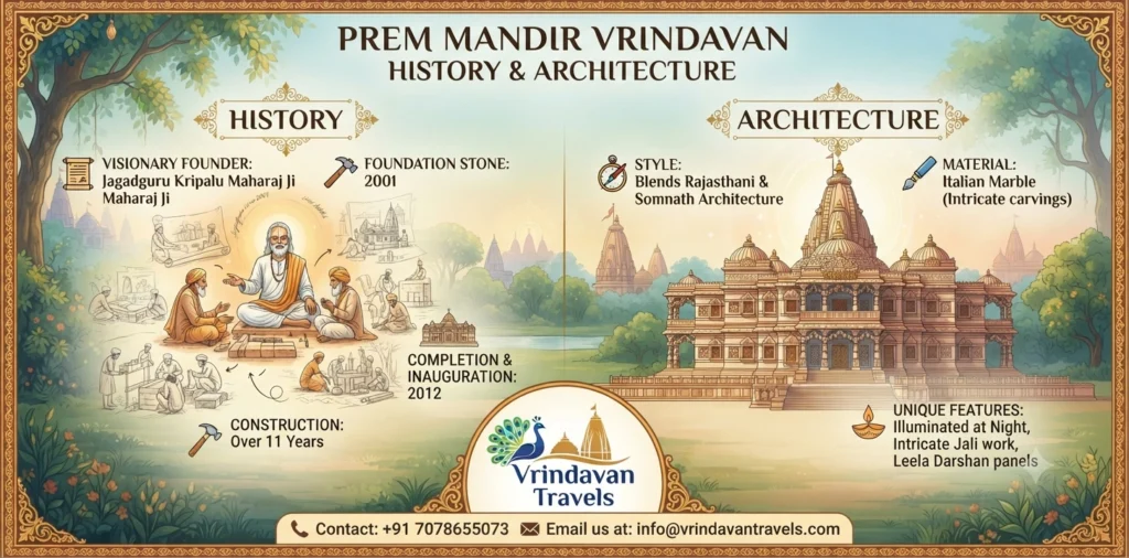 Prem Mandir Vrindavan History and Architecture