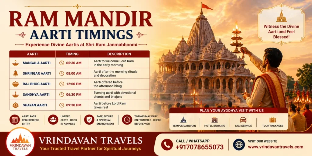 Ram mandir aarti timing and how to book aarti